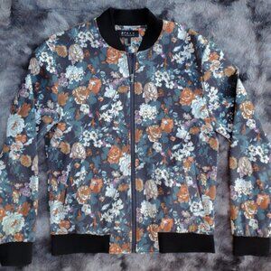 Forever 21 Men bomber jacket coat floral earth tones med size